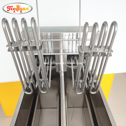 مقلاة كمبيوتر رقمية عمودية 2 خزان مع 2 سلة