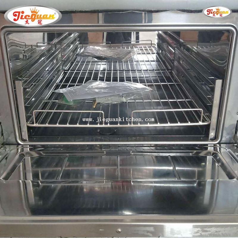 مجموعة طهي غاز تجارية ذات 4 شعلات مع صينية وفرن للمطاعم والفنادق