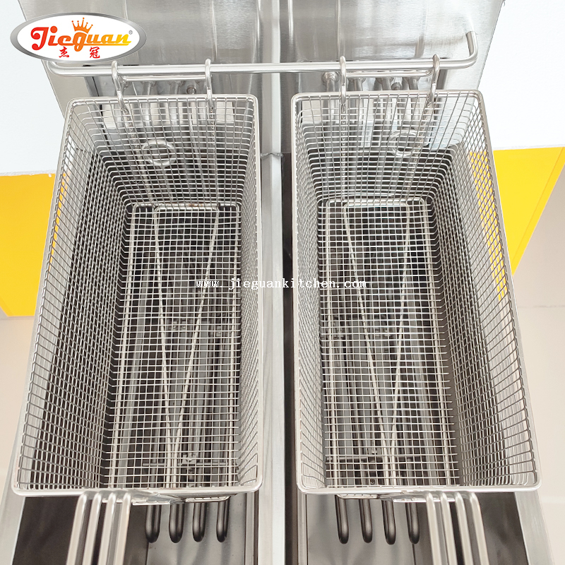 مقلاة كمبيوتر رقمية عمودية 2 خزان مع فلتر زيت