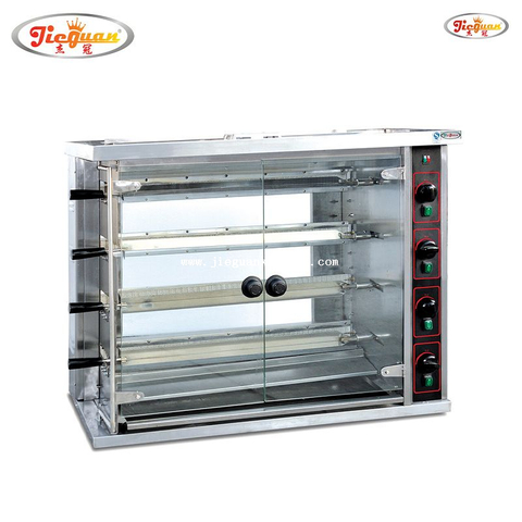 4 قضبان شواية غاز للدجاج تكفي 20 قطعة دجاج كاملة